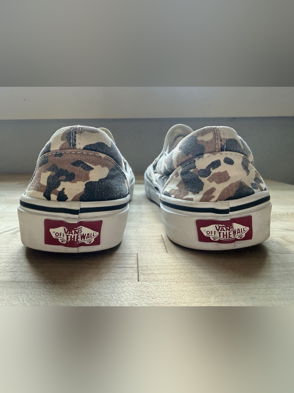 Vans Classic Slip-Ons “Cow Print” in Black, Brown and White - Distressed - Picture 5 of 8